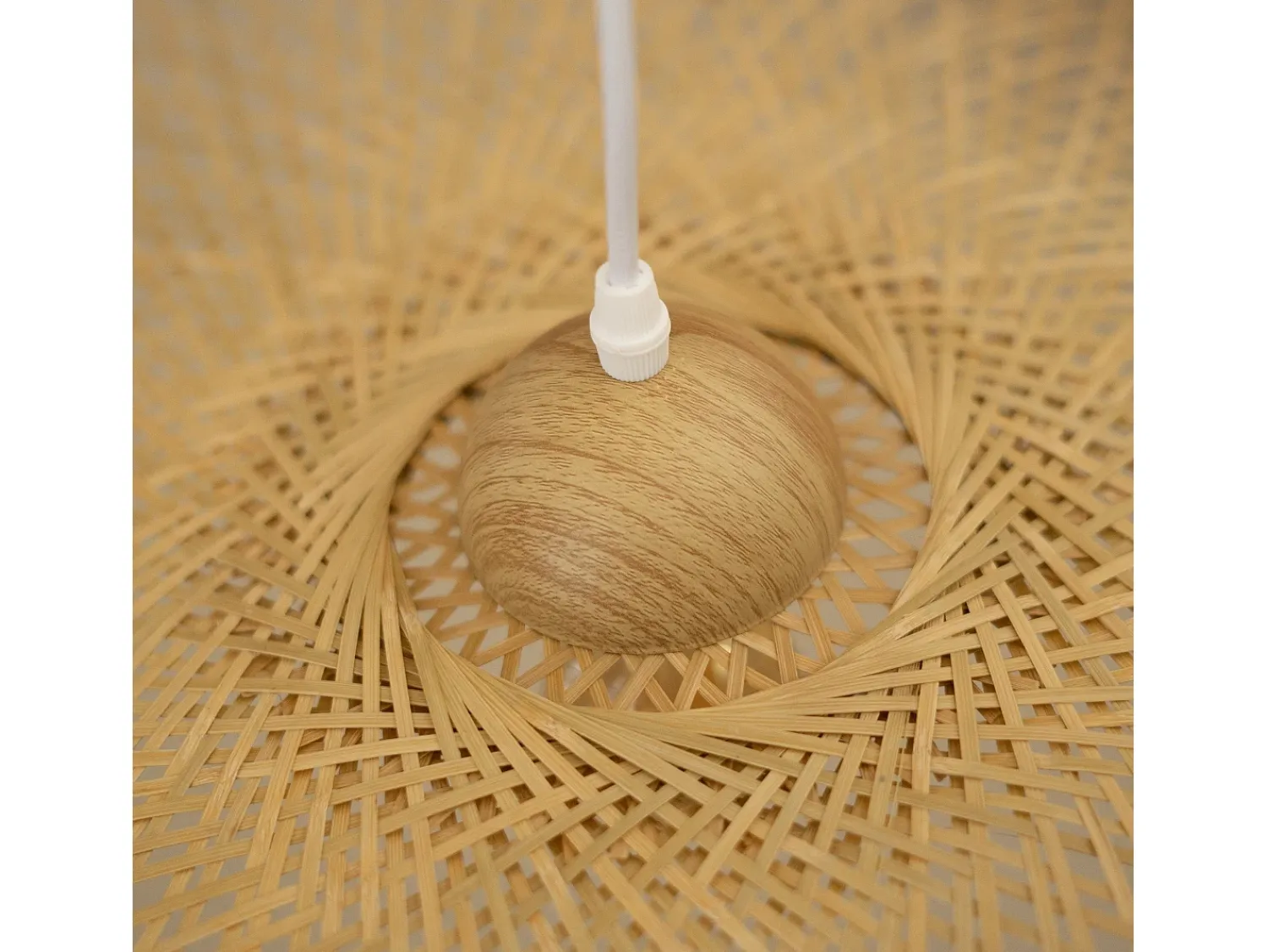 Rendez-Vous Déco Lámpara Suspendida^Lámpara colgante D75 cm en bambú - Jipi Blanco
