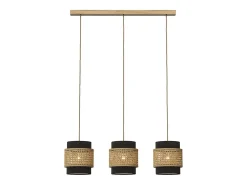 Lámpara colgante de 3 piezas negro 70x70x120 morten