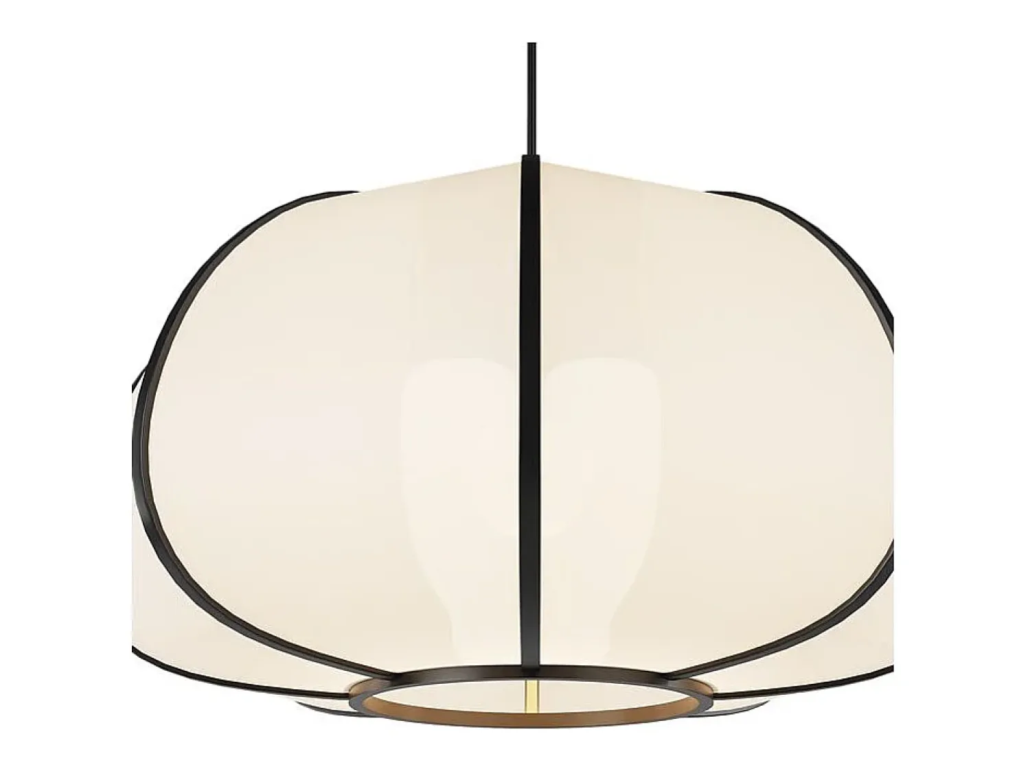 Rendez-Vous Déco Lámpara Suspendida^Lámpara colgante de bambú negro 38 cm - Hana Blanco