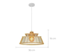Rendez-Vous Déco Lámpara Suspendida^Lámpara colgante de bambú natural 36 cm - Tahaa Beige