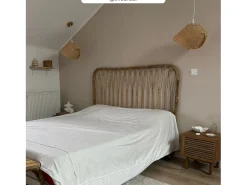 Outlet Rendez-Vous Déco Lámpara colgante de bambú natural y metal D40 cm - Orta Beige