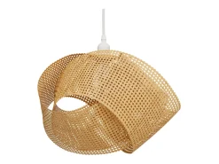 Outlet Rendez-Vous Déco Lámpara colgante de bambú natural y metal D40 cm - Orta Beige