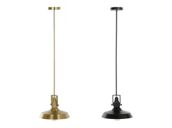 Lámpara colgante DKD Home Decor Negro Oro Metal