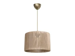 New marque Lámpara Colgante E27 Natural D30x75cm Plafón Con Difusión Suave Beige