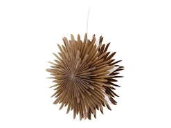 Lámpara colgante estrella de Navidad Sälen con papel claro Ø35cm color marrón.