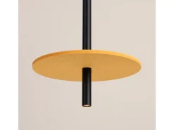 Sollux Lighting Lámpara Suspendida^Lámpara colgante Feltro moderno de fieltro/acero - 1 fuentes luminosas - L.30 x A.126 cm - /negro Amarillo