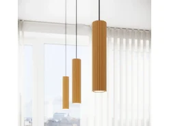 Sollux Lighting Lámpara Suspendida^Lámpara colgante Gloow minimalista de aluminio - 3 fuentes luminosas 3000K - L.45 x A.98 cm - Dorado