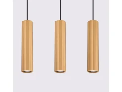 Sollux Lighting Lámpara Suspendida^Lámpara colgante Gloow minimalista de aluminio - 3 fuentes luminosas 3000K - L.45 x A.98 cm - Dorado