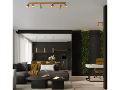 Sollux Lighting Lámpara Suspendida^Lámpara colgante Gloow minimalista de aluminio - 3 fuentes luminosas 3000K - L.45 x A.98 cm - Dorado