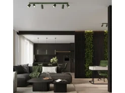 Sollux Lighting Lámpara colgante Gloow minimalista de aluminio - 3 fuentes luminosas 3000K - L.45 x A.98 cm - oliva Verde