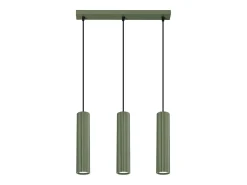 Sollux Lighting Lámpara colgante Gloow minimalista de aluminio - 3 fuentes luminosas 3000K - L.45 x A.98 cm - oliva Verde