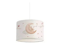 TDK IMPORT Lámpara Suspendida^Lámpara Colgante Infantil Blanca Con Motivo Lunar 24x21 cm Blanco