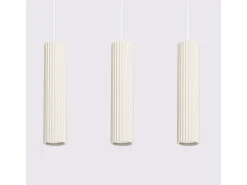 Best Sollux Lighting Lámpara Colgante Karbon Minimalista De Aluminio - 3 Fuentes Luminosas - L.45 X A.98 Cm - Beige