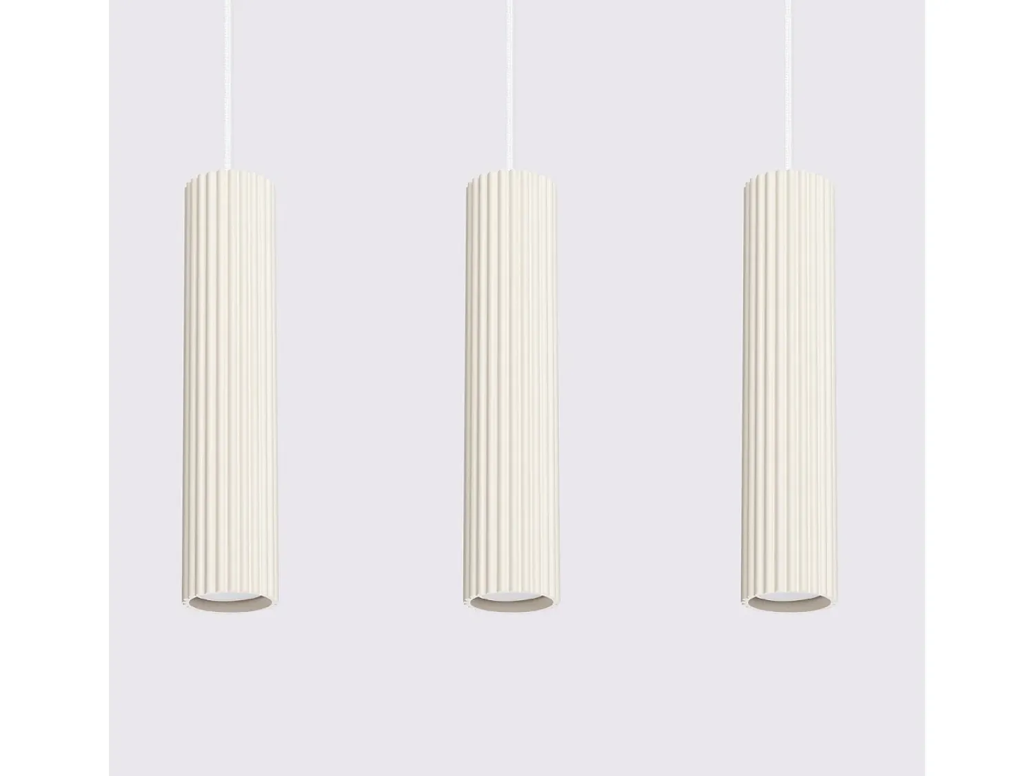 Best Sollux Lighting Lámpara Colgante Karbon Minimalista De Aluminio - 3 Fuentes Luminosas - L.45 X A.98 Cm - Beige