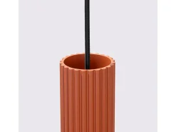 Sollux Lighting Lámpara Suspendida^Lámpara Colgante Karbon Minimalista De Aluminio - 1 Fuentes Luminosas - L.8 X A.118 Cm - Ocre Rojo