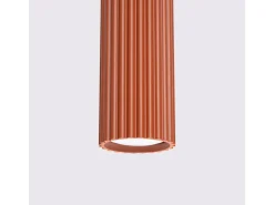 Sollux Lighting Lámpara Suspendida^Lámpara Colgante Karbon Minimalista De Aluminio - 1 Fuentes Luminosas - L.8 X A.118 Cm - Ocre Rojo