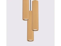 Sollux Lighting Lámpara Suspendida^Lámpara Colgante Karbon Minimalista De Aluminio - 3 Fuentes Luminosas - L.19,5 X A.108 Cm - Dorado