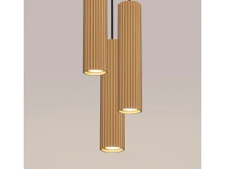 Sollux Lighting Lámpara Suspendida^Lámpara Colgante Karbon Minimalista De Aluminio - 3 Fuentes Luminosas - L.19,5 X A.108 Cm - Dorado
