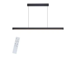 Clearance NETTLIFE Lámpara colgante LED para comedor, regulable, negra, moderna, 50 W, 148,5 cm Negro