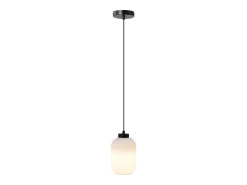 Best OZAIA Lámpara colgante negra con cristal blanco D.14 x Alt.120 cm - LOUXOR Negro