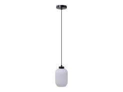 Best OZAIA Lámpara colgante negra con cristal blanco D.14 x Alt.120 cm - LOUXOR Negro