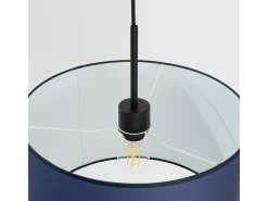 Best Sollux Lighting Lámpara colgante Nevia minimalista de CLORURO DE POLIVINILO - 1 fuentes luminosas - L.40 x A.137 cm - marino/negro Azul