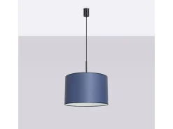 Best Sollux Lighting Lámpara colgante Nevia minimalista de CLORURO DE POLIVINILO - 1 fuentes luminosas - L.40 x A.137 cm - marino/negro Azul