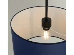 Best Sollux Lighting Lámpara colgante Nevia minimalista de CLORURO DE POLIVINILO - 1 fuentes luminosas - L.40 x A.137 cm - marino/negro Azul