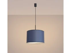 Best Sollux Lighting Lámpara colgante Nevia minimalista de CLORURO DE POLIVINILO - 1 fuentes luminosas - L.40 x A.137 cm - marino/negro Azul