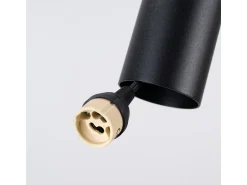 Sollux Lighting Lámpara Suspendida^Lámpara colgante Pelta moderno de fieltro/acero - 1 fuentes luminosas - L.30 x A.126 cm - /negro Amarillo