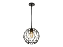 Sale NETTLIFE Lámpara colgante redonda negra - Lámpara colgante vintage E27 Lámpara colgante industrial retro Lámpara de mesa Negro
