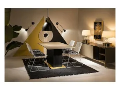 Lámpara colgante Tokke de metal negro y dorado D 46 x H 54 cm