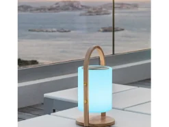 Lámpara con altavoz Bluetooth inalámbrico 10W WOODY