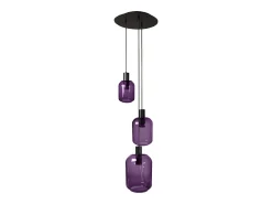 TOSEL Lámpara Suspendida^Lámpara de Araña ,metal y cristal, ,A 100x D60xP60cm Violeta
