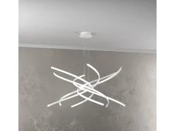 Lámpara de araña LED moderna Tornado, 69 W, 4450 lm, 1163/S80, color dorado bruñido