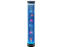 Lámpara de Burbujas SucceBuy con 6 Peces Flotantes, 80 cm, 16 Efectos de Luces Cambiantes de Color, Lámpara de Ambiente para Dormitorio, Salón