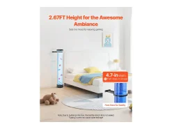 Lámpara de Burbujas SucceBuy con 6 Peces Flotantes, 80 cm, 16 Efectos de Luces Cambiantes de Color, Lámpara de Ambiente para Dormitorio, Salón