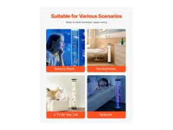 Lámpara de Burbujas SucceBuy con 6 Peces Flotantes, 80 cm, 16 Efectos de Luces Cambiantes de Color, Lámpara de Ambiente para Dormitorio, Salón