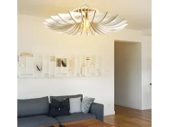 OZAIA Lámpara Suspendida^Lámpara de MDF - Luminaria D. 68 x Alt. 50 cm - - FARITA Blanco
