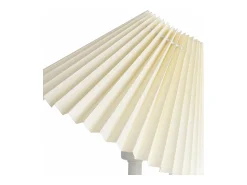 Helloshop26 Lámpara de mesa 35 cm efecto madera crema 03_0007403 Blanco