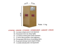 Discount TOSEL Lámpara de Mesa ,madera, ,A40xD26xP 26cm Gris