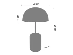 TOSEL Lámpara De Mesa^Lámpara de Mesa ,madera,natural,A36xD23xP23cm Blanco