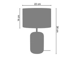 TOSEL Lámpara De Mesa^Lámpara de Mesa ,madera,natural,A36xD23xP23cm Verde