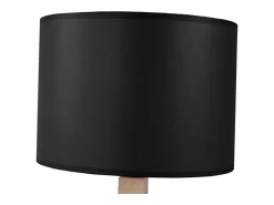 TOSEL Lámpara De Mesa^Lámpara de Mesa ,madera,natural,A45xD45x P 16cm Negro