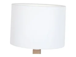 TOSEL Lámpara De Mesa^Lámpara de Mesa ,madera,natural, A 21xD11xP11cm Blanco