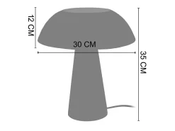 TOSEL Lámpara De Mesa^Lámpara de Mesa ,madera,natural,A35xD 30xP30cm Plateado
