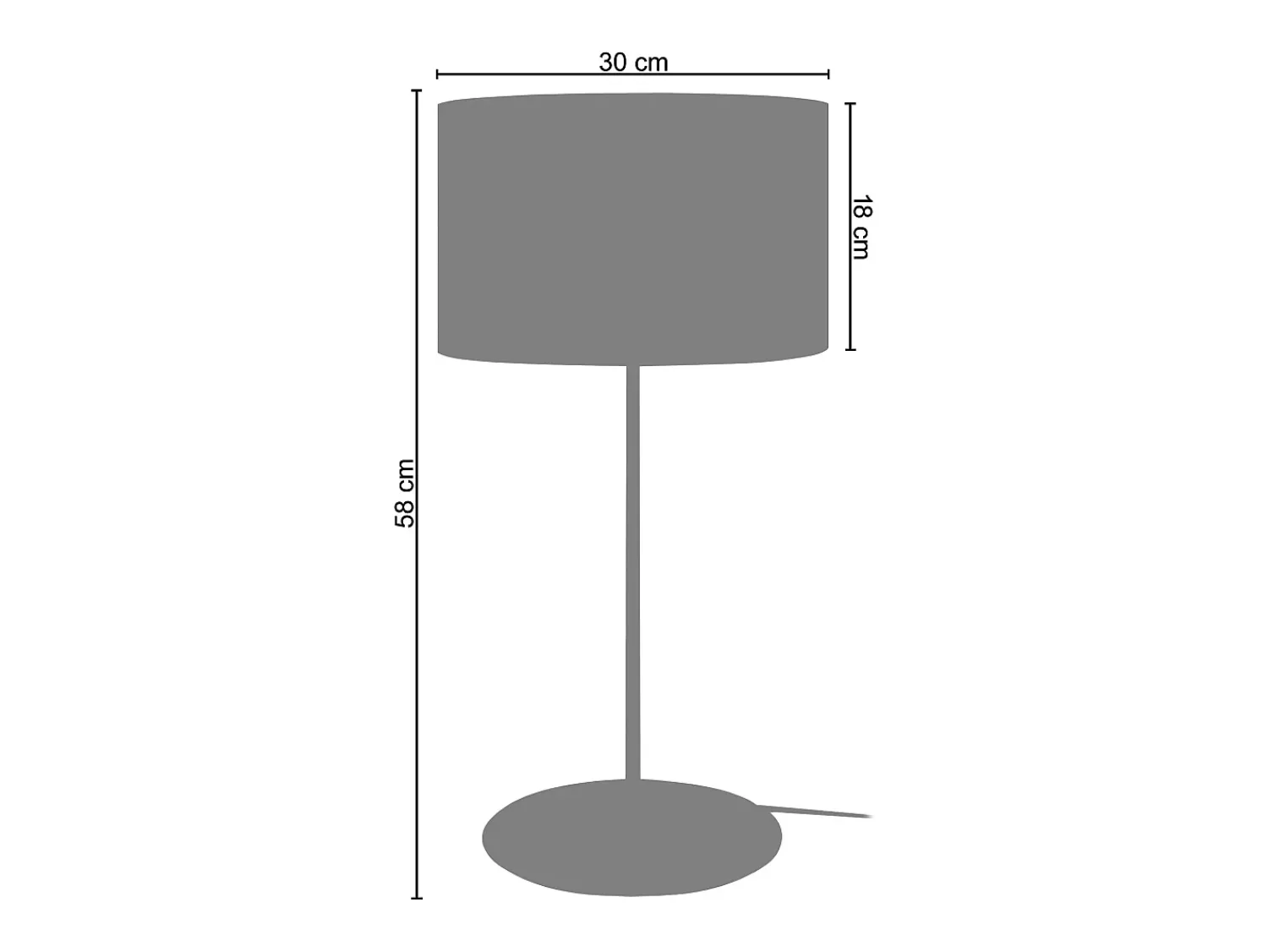 TOSEL Lámpara de Mesa ,metal,,A58xD30xP30cm Verde