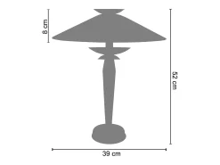TOSEL Lámpara De Mesa^Lámpara de Mesa ,metal,madera,,A53xD24xP24cm Beige