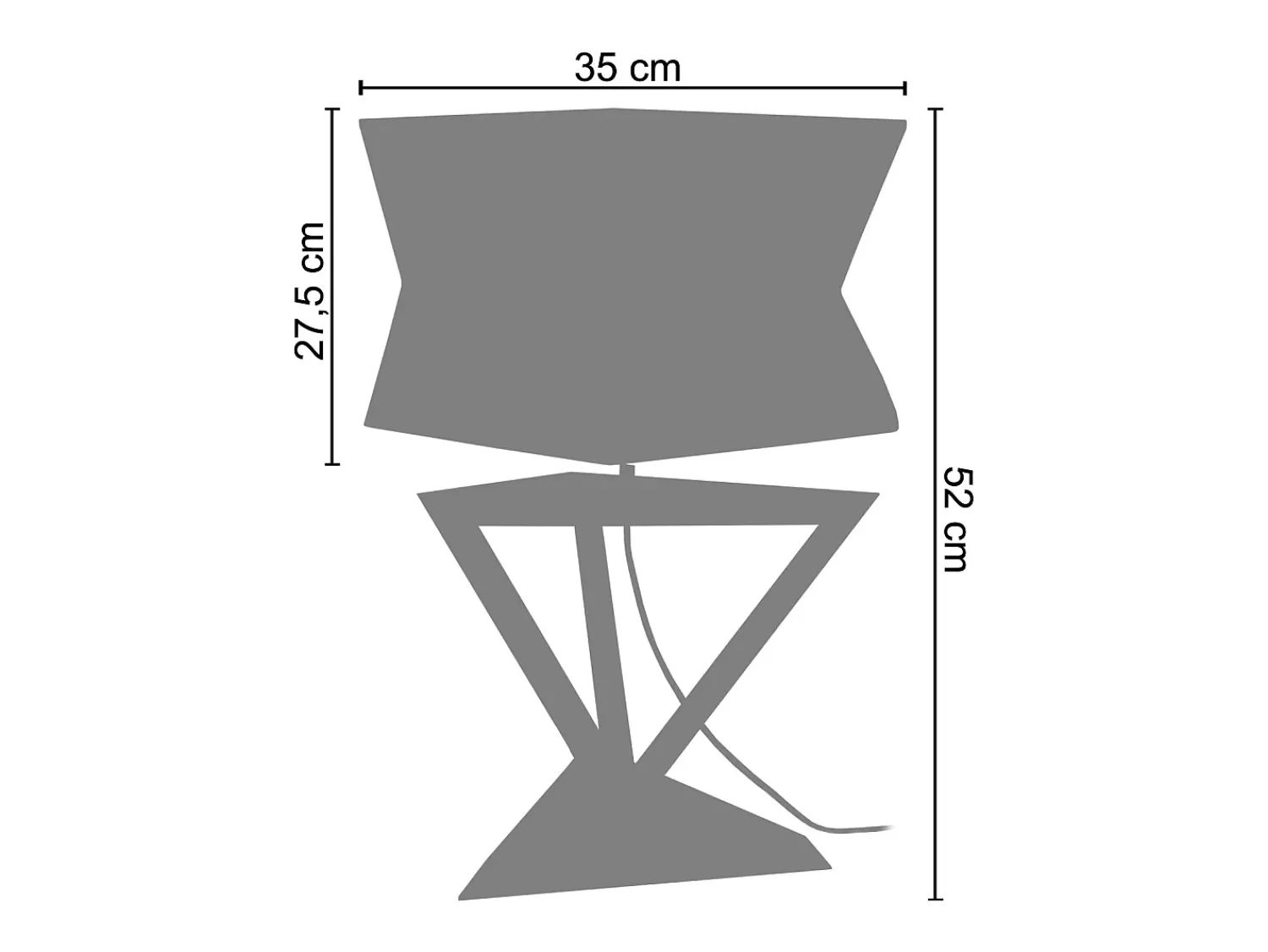 Clearance TOSEL Lámpara de Mesa ,metal, ,A37xD30xP30cm Blanco