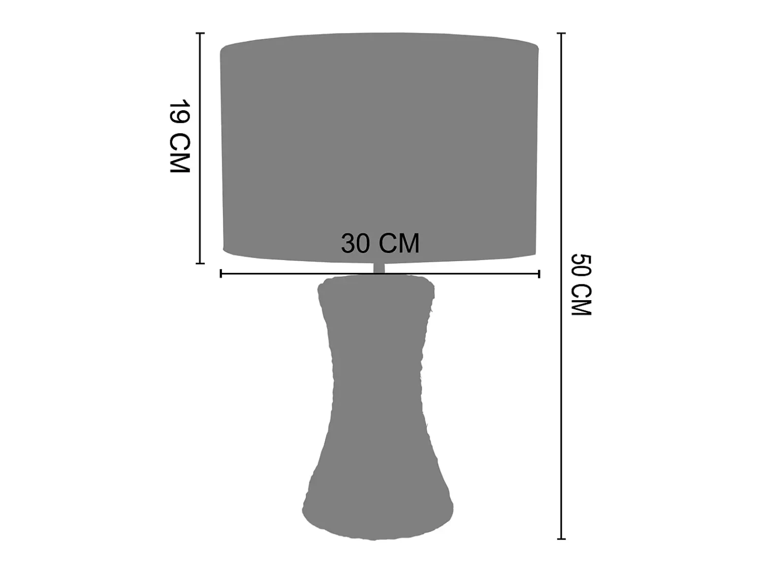 TOSEL Lámpara De Mesa^Lámpara de Mesa ,sisal,Beije,A55xD45xP45cm Beige
